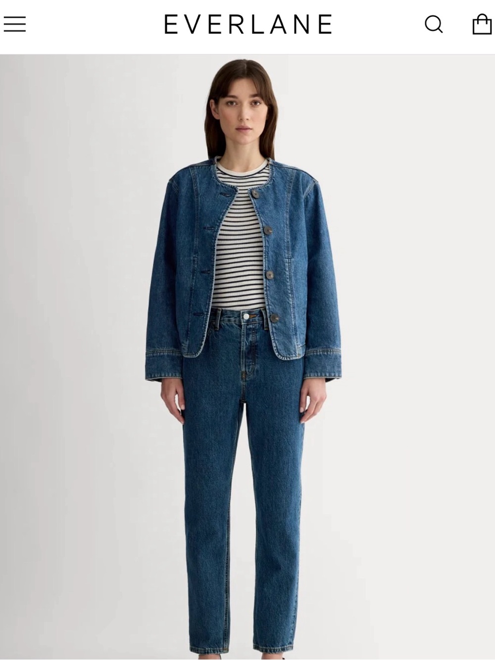 Everlane Straight-Leg Jeans in Deep Atlantic Denim